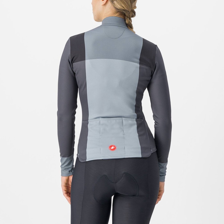 Castelli UNLIMITED W THERMAL Women Jersey Black / Grey | LJ9325687