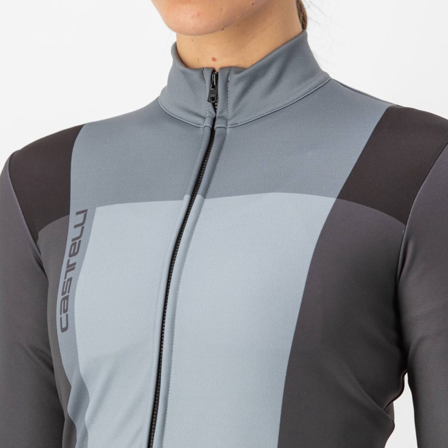 Castelli UNLIMITED W THERMAL Women Jersey Black / Grey | LJ9325687