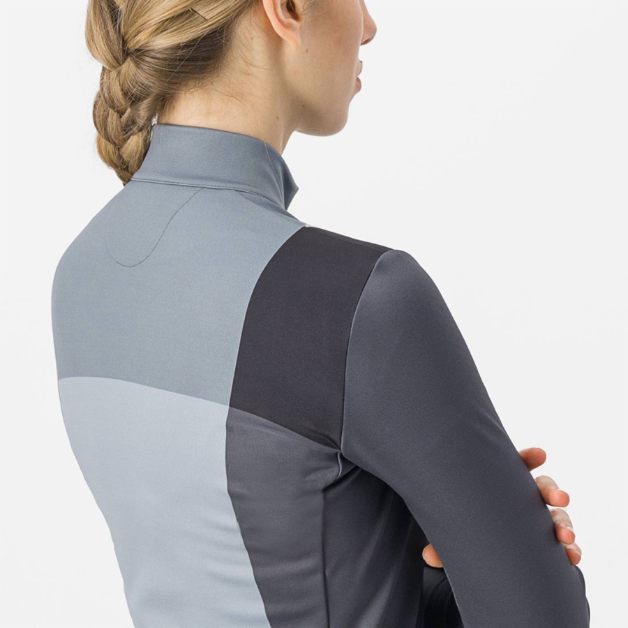 Castelli UNLIMITED W THERMAL Women Jersey Black / Grey | LJ9325687