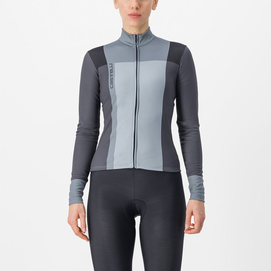 Castelli UNLIMITED W THERMAL Women Jersey Black / Grey | LJ9325687