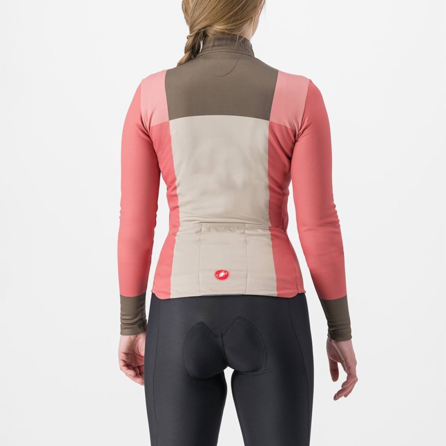 Castelli UNLIMITED W THERMAL Women Jersey Red | NJ5098617