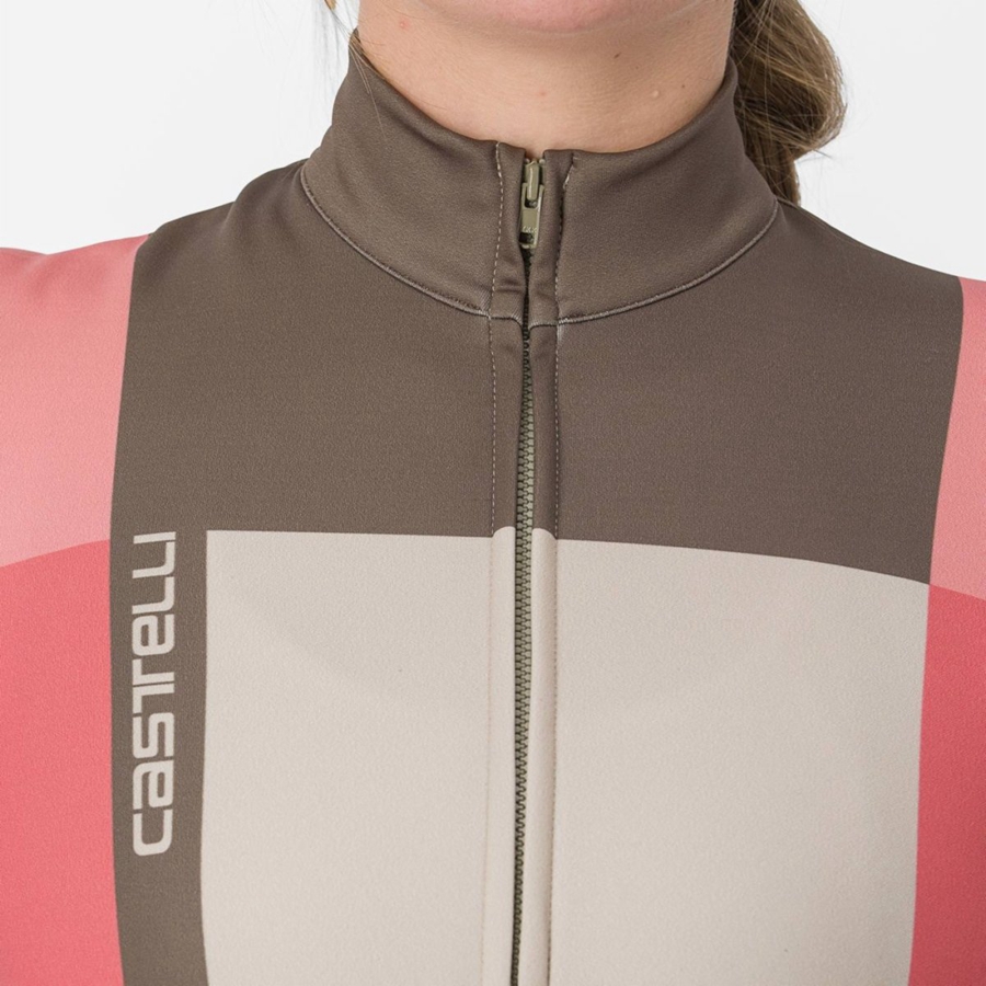 Castelli UNLIMITED W THERMAL Women Jersey Red | NJ5098617