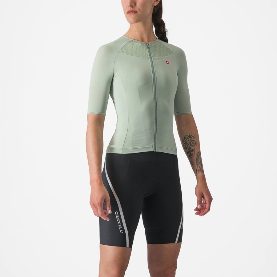 Castelli VELOCISSIMA 2 Women Jersey Green / Blue | MB0296184