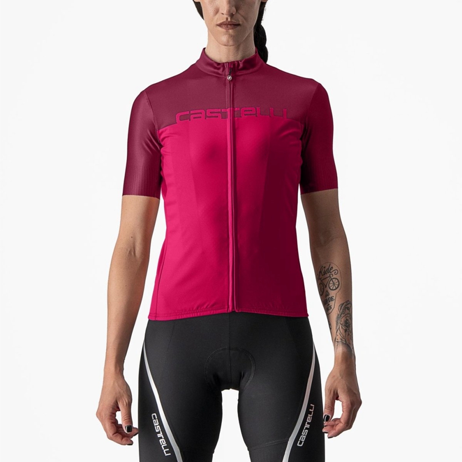 Castelli VELOCISSIMA Women Jersey Red / Burgundy | AE3058724