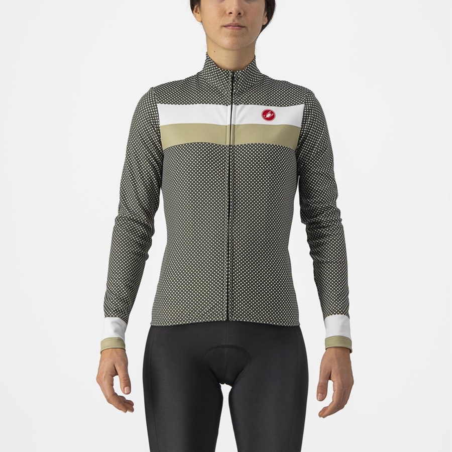 Castelli VOLARE LS Women Jersey Green / White / Green | MV3495807